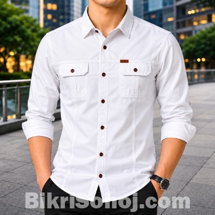 Premium Cotton Full  Sleeve Panel Shirt For Men